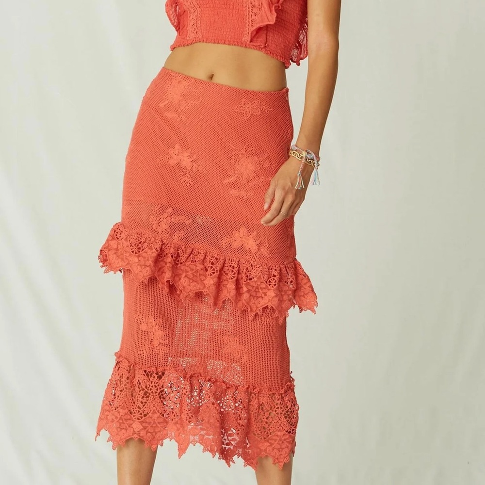 Jen’s Pirate Booty Santos Midi Skirt NWOT
